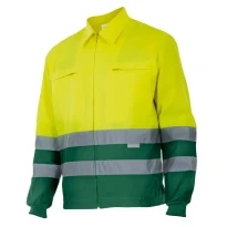 Chaqueta de forro polar bicolor de trabajo Alta visibilidad Velilla 153