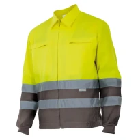 Chaqueta de forro polar bicolor de trabajo Alta visibilidad Velilla 153