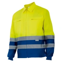 Chaqueta de forro polar bicolor de trabajo Alta visibilidad Velilla 153