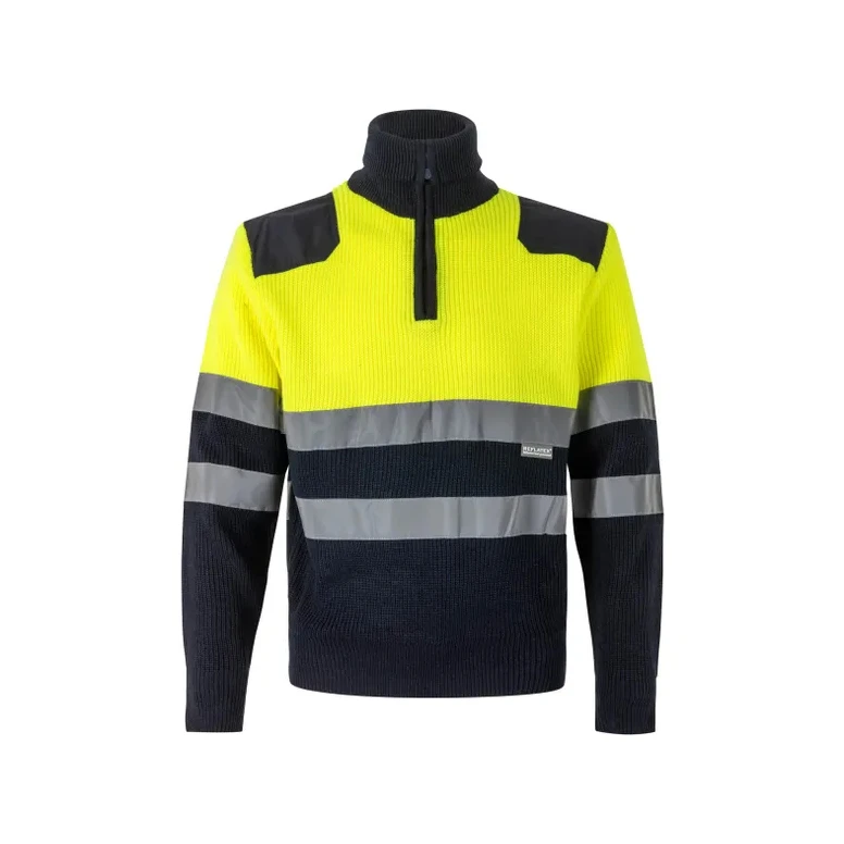 Jersey de cremallera corta bicolor de trabajo Alta visibilidad Velilla 301001