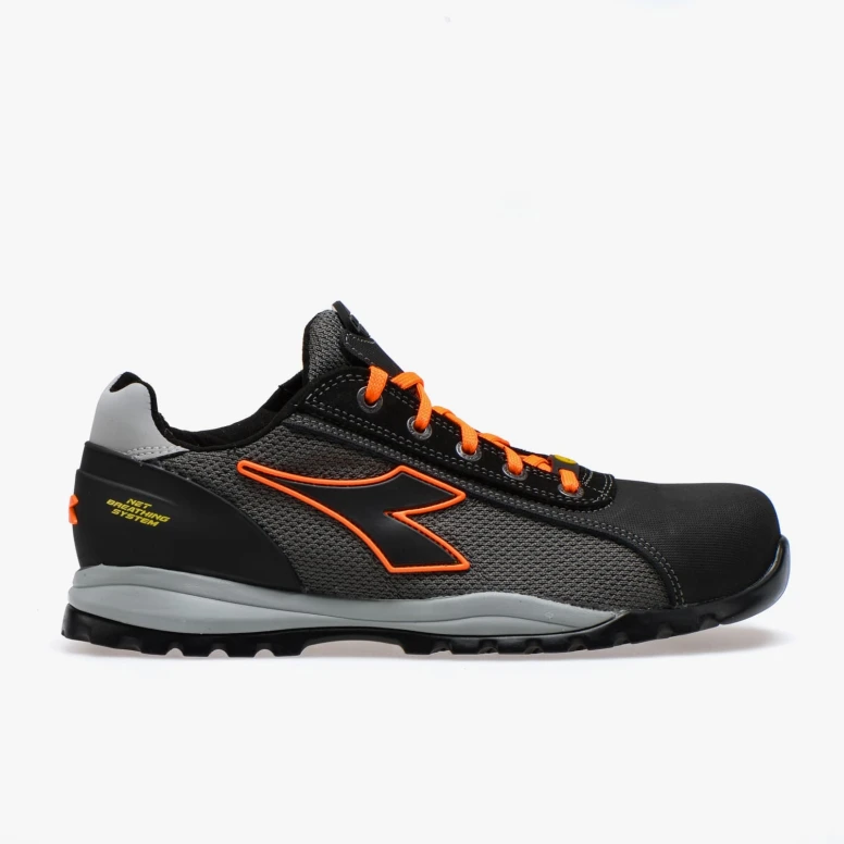 Zapatos de seguridad GEOX - Diadora Glove Tech Low PRO S1P SRA HRO ESD Gris antracita / Naranja 701.181122