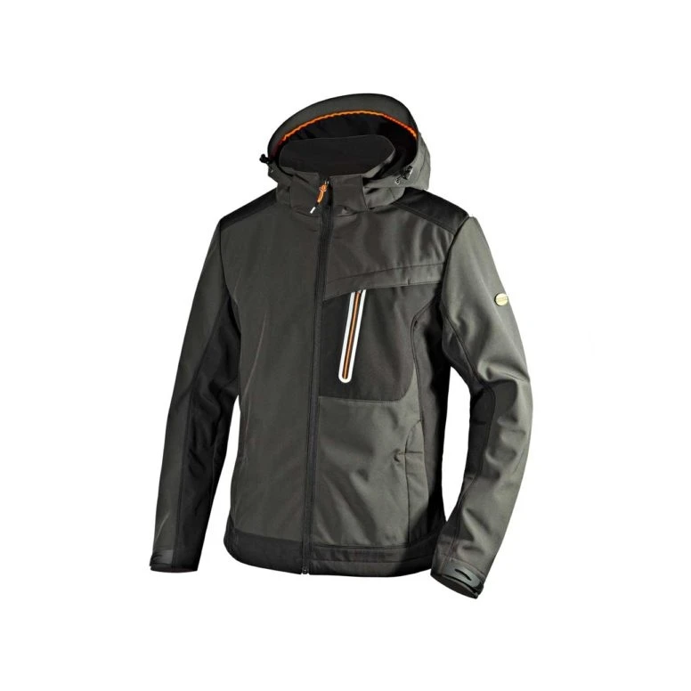 Liquidación total - Chaqueta de trabajo de Softshell Diadora Tech Carbon 702.175946 color gris oscuro Talla 3XL