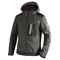 Liquidación total - Chaqueta de trabajo de Softshell Diadora Tech Carbon 702.175946 color gris oscuro Talla 3XL