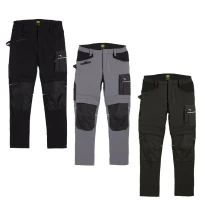 Pantalones de trabajo Diadora Multibolsillos Stretch Carbon 702.175554
