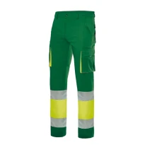 Pantalón bicolor de trabajo 100% Algodón Alta visibilidad Multibolsillos Velilla 303007