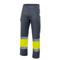 Pantalón bicolor de trabajo Alta visibilidad Multibolsillos Velilla 157