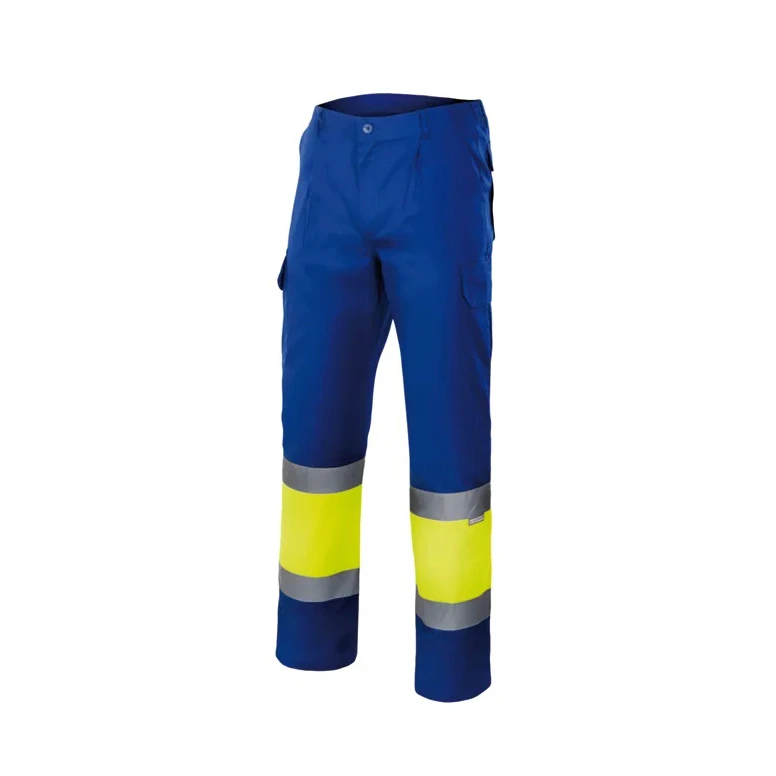 Pantalón bicolor de trabajo Alta visibilidad Multibolsillos Velilla 157