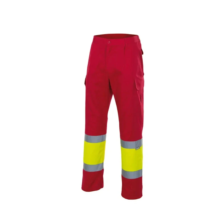 Pantalón bicolor de trabajo Alta visibilidad Multibolsillos Velilla 157