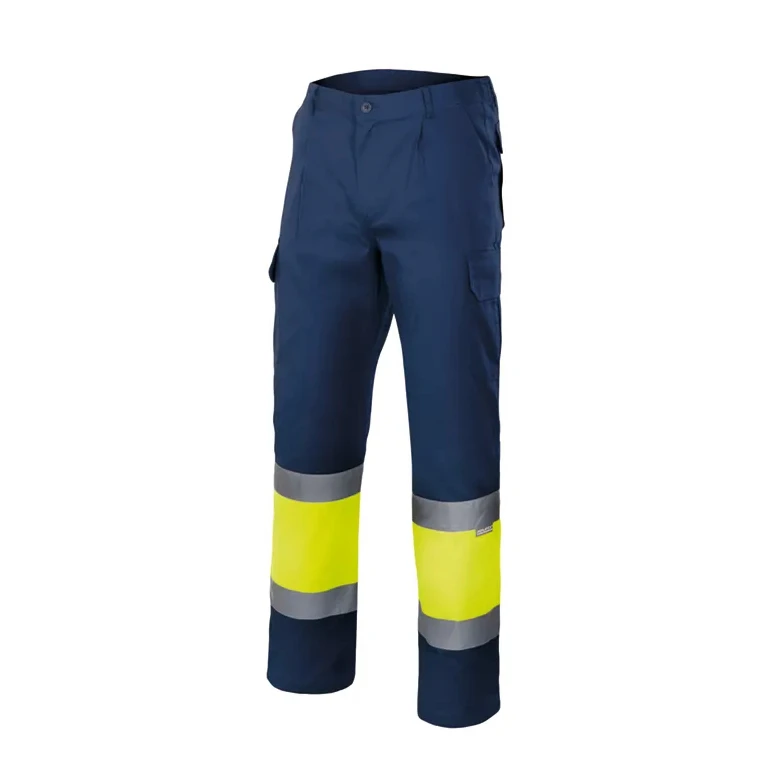 Pantalón bicolor forrado de trabajo Alta visibilidad Multibolsillos Velilla 156