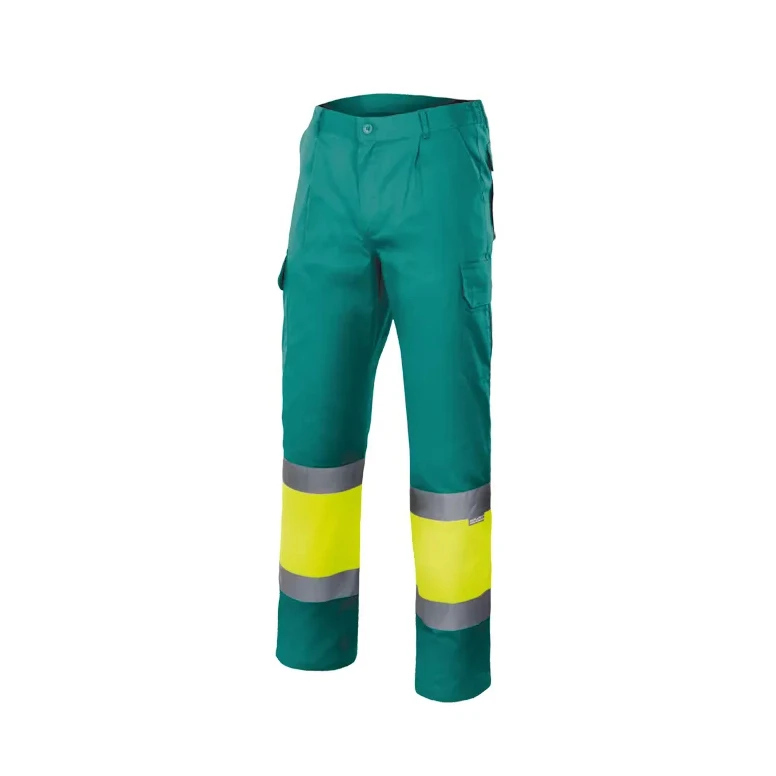 Pantalón bicolor forrado de trabajo Alta visibilidad Multibolsillos Velilla 156