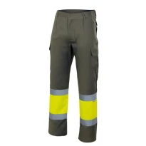 Pantalón bicolor forrado de trabajo Alta visibilidad Multibolsillos Velilla 156