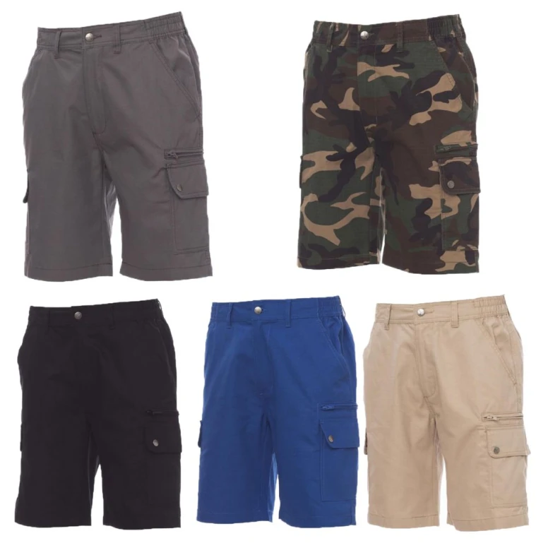 Bermudas de trabajo Multibolsillos de verano de corte clásico - Payper