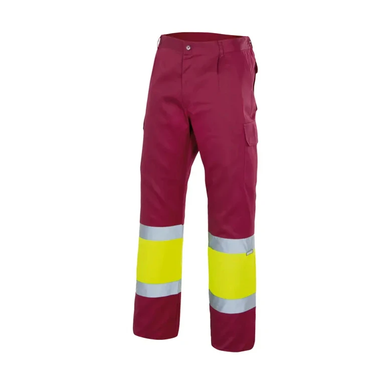 Pantalón bicolor forrado de trabajo Alta visibilidad Multibolsillos Velilla 156