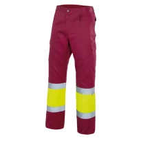 Pantalón bicolor forrado de trabajo Alta visibilidad Multibolsillos Velilla 156