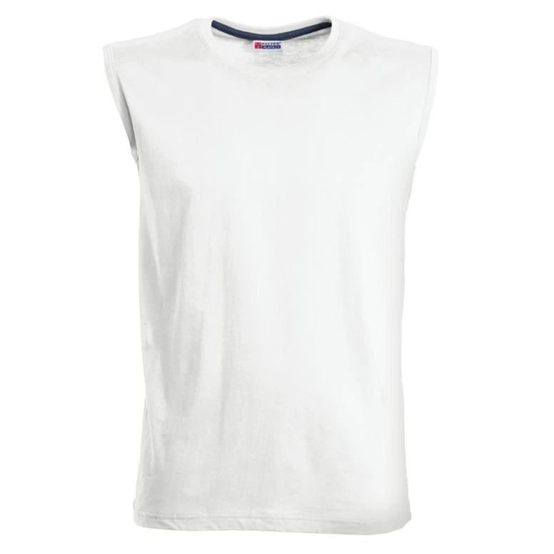 Camiseta sin mangas de cuello redondo y hombros anchos 100% Algodón Shore - Payper