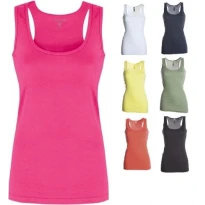 Camiseta sin mangas de cuello redondo amplio 100% Algodón Look - Payper
