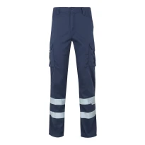 Pantalón de trabajo Alta visibilidad Elástico Multibolsillos Velilla 103014S