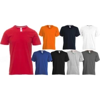 Camiseta de cuello en V de manga corta de algodón V-Neck - Payper
