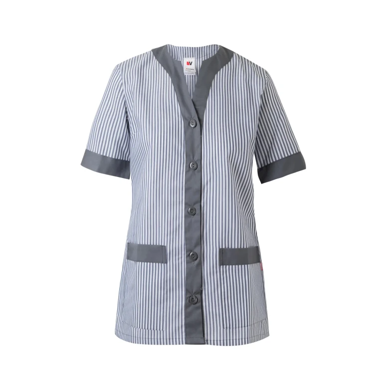 Blusa sanitaria de manga corta larga de trabajo Multibolsillos Velilla Mujer 579