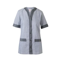 Blusa sanitaria de manga corta larga de trabajo Multibolsillos Velilla Mujer 579