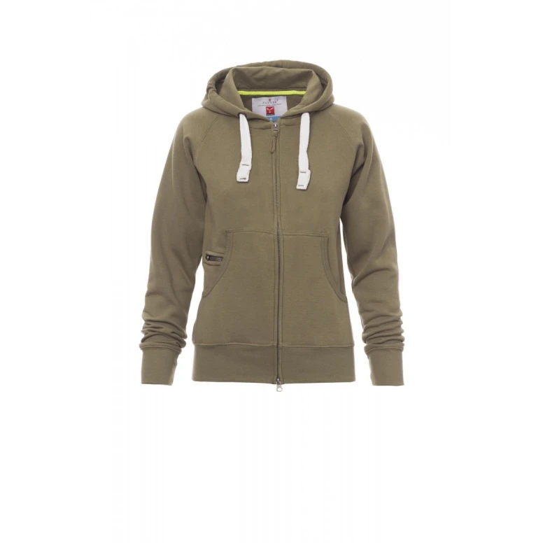 Sudadera de trabajo con cremallera larga y capucha Payper Dallas Lady+ AY 7536