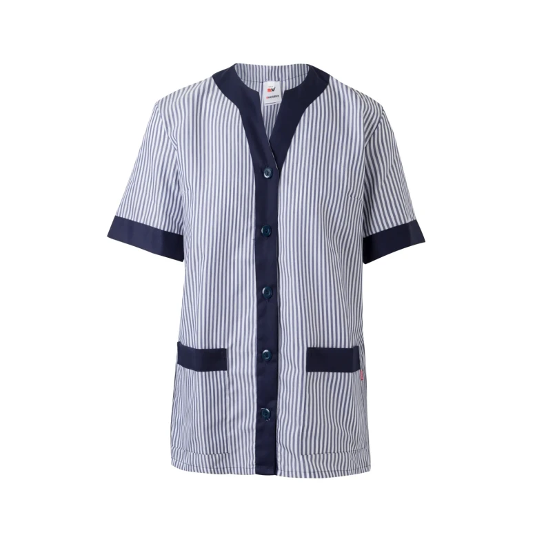 Blusa sanitaria de manga corta larga de trabajo Multibolsillos Velilla Mujer 579