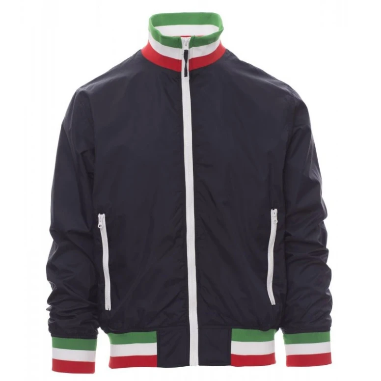 Liquidación total -Cazadora con interior forrado y cuello ITALIA Nazione United - Payper AY 7265 Talla M azul marino/italia