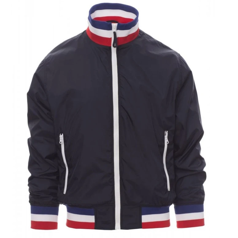 Liquidación total -Cazadora con interior forrado y cuello ITALIA Nazione United - Payper AY 7265 Talla M azul marino/italia