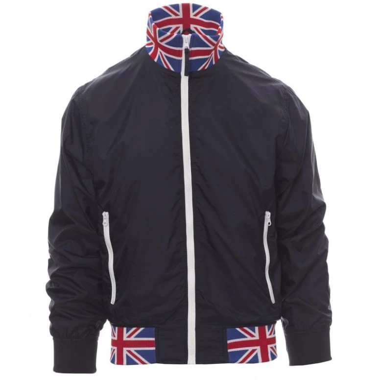 Liquidación total -Cazadora con interior forrado y cuello ITALIA Nazione United - Payper AY 7265 Talla M azul marino/italia