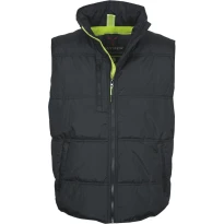 Liquidación total - Chaleco de trabajo Multibolsillos 100% poliéster Daytona - Payper AY 7145 Talla M negro/amarillo