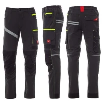 Liquidación total - Pantalón de trabajo Payper Stretch Multibolsillos Top Quality Unisex 4 Way - Next 4w número 54 negro/negro