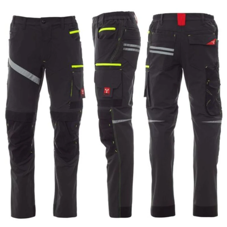 Liquidación total - Pantalón de trabajo Payper Stretch Multibolsillos Top Quality Unisex 4 Way - Next 4w número 54 negro/negro