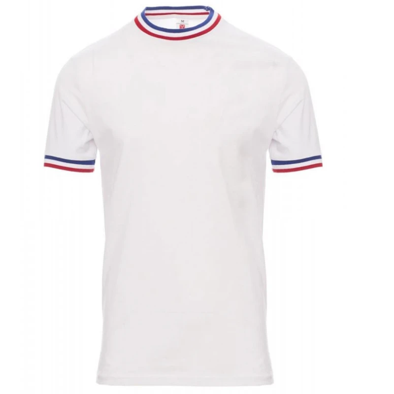 Cuello redondo de manga corta de algodón con tricolor a contraste Flag - Payper