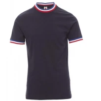 Cuello redondo de manga corta de algodón con tricolor a contraste Flag - Payper