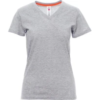 Camiseta de cuello en V de manga corta en 100% Algodón V-Neck Mujer - Payper