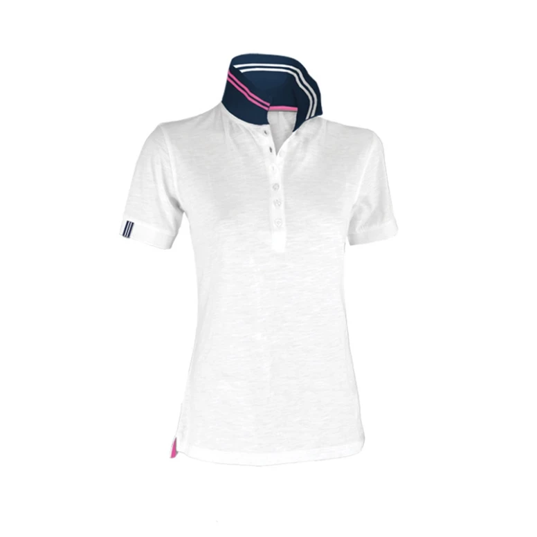 Polo de manga corta Nautic Mujer con rayas fluorescentes en el cuello - Payper