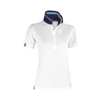 Polo de manga corta Nautic Mujer con rayas fluorescentes en el cuello - Payper