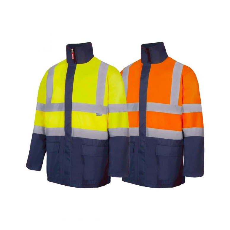 Parka bicolor 4 en 1 de trabajo Alta visibilidad Multibolsillos Velilla 306003