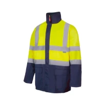 Parka bicolor 4 en 1 de trabajo Alta visibilidad Multibolsillos Velilla 306003 2