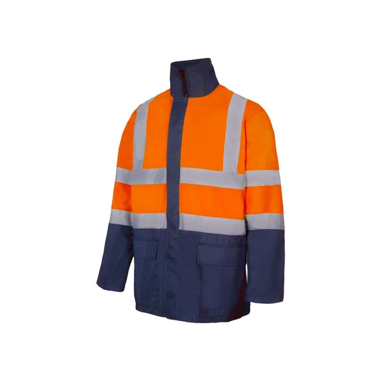 Parka bicolor 4 en 1 de trabajo Alta visibilidad Multibolsillos Velilla 306003