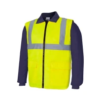 Parka bicolor 4 en 1 de trabajo Alta visibilidad Multibolsillos Velilla 306003