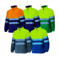 Sudadera con cremallera corta bicolor de trabajo Alta visibilidad Velilla 182