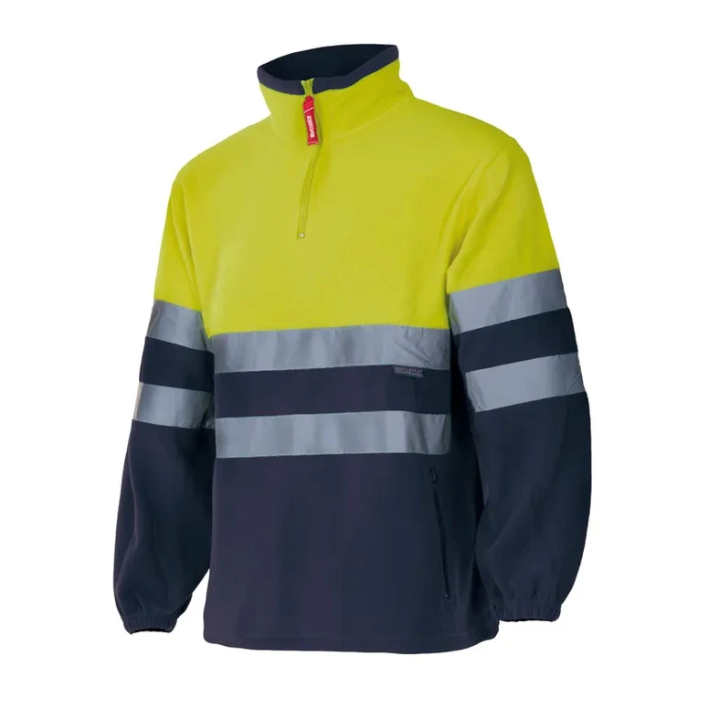 Sudadera con cremallera corta bicolor de trabajo Alta visibilidad Velilla 182