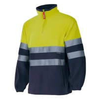 Sudadera con cremallera corta bicolor de trabajo Alta visibilidad Velilla 182