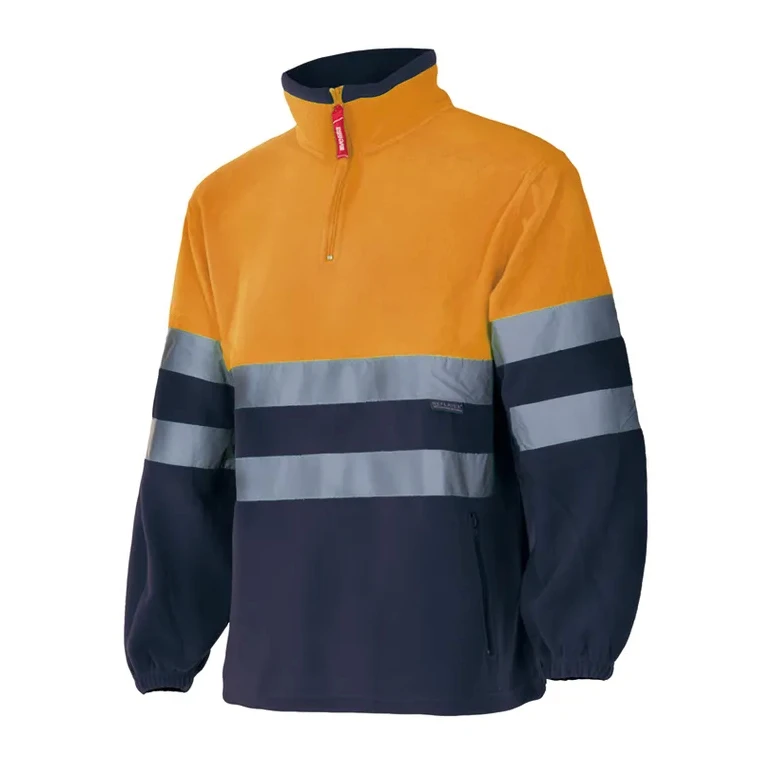 Sudadera con cremallera corta bicolor de trabajo Alta visibilidad Velilla 182