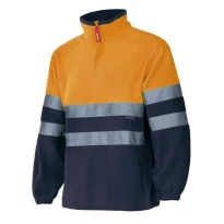 Sudadera con cremallera corta bicolor de trabajo Alta visibilidad Velilla 182