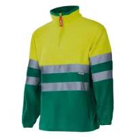 Sudadera con cremallera corta bicolor de trabajo Alta visibilidad Velilla 182