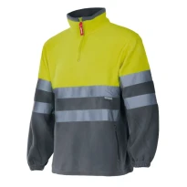 Sudadera con cremallera corta bicolor de trabajo Alta visibilidad Velilla 182