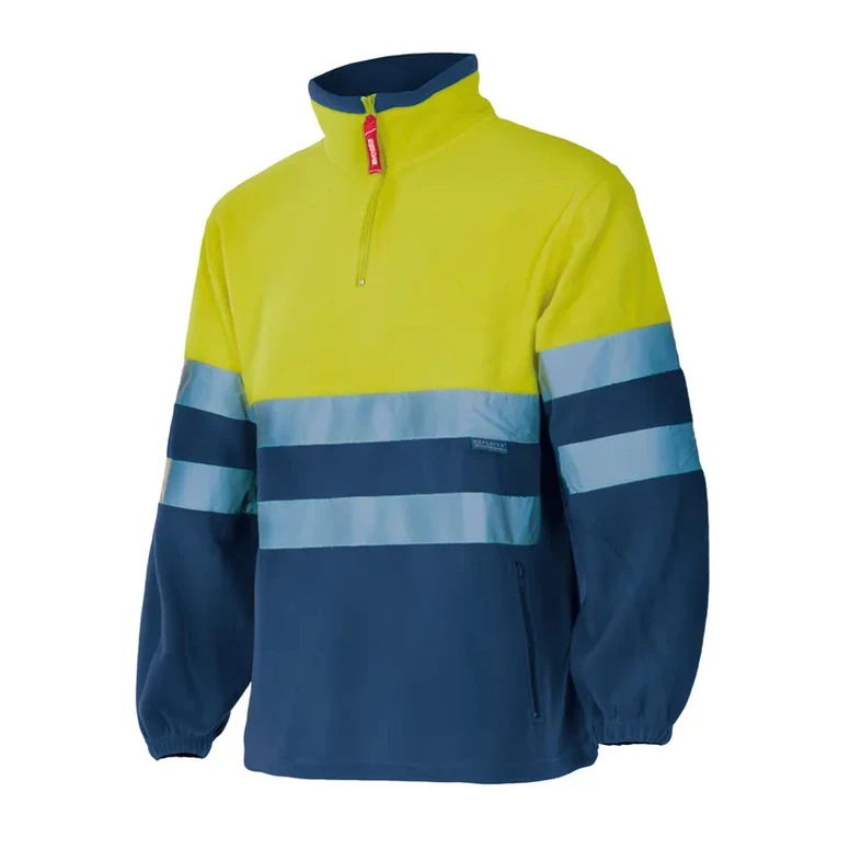 Sudadera con cremallera corta bicolor de trabajo Alta visibilidad Velilla 182