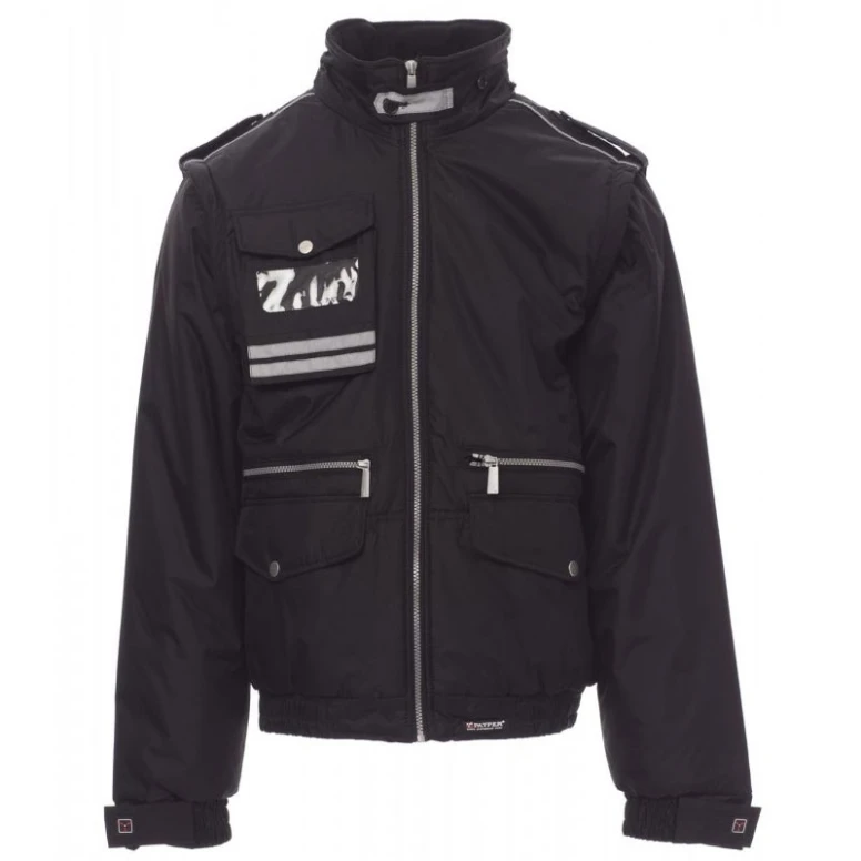 Liquidación total -Cazadora de trabajo multibolsillos con mangas desmontables Lancer - Payper AY 7241 Talla XL negro